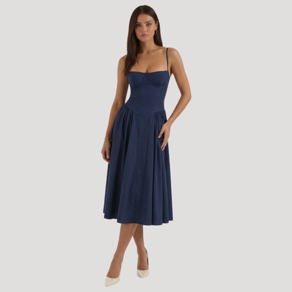 Thessalie | Robe Midi Sweetheart pour Femme