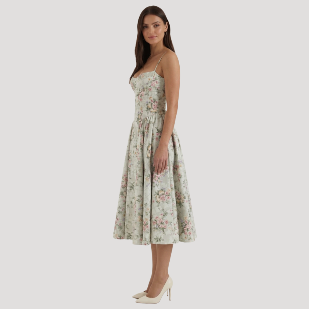 Thessalie | Robe Midi Sweetheart pour Femme