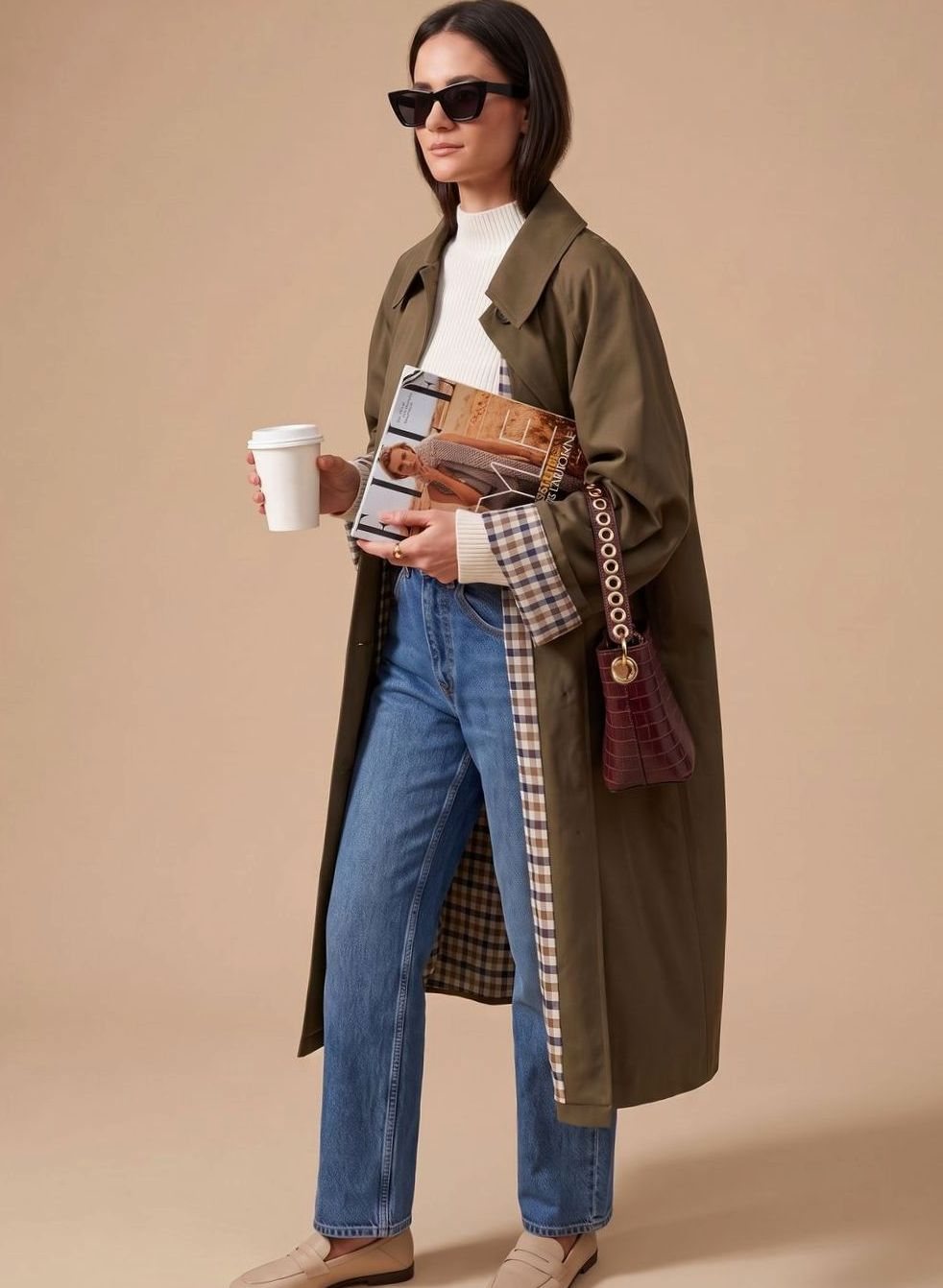 Johanna | Trench-coat Femme Long Manteau Élégant avec Poches Latérales