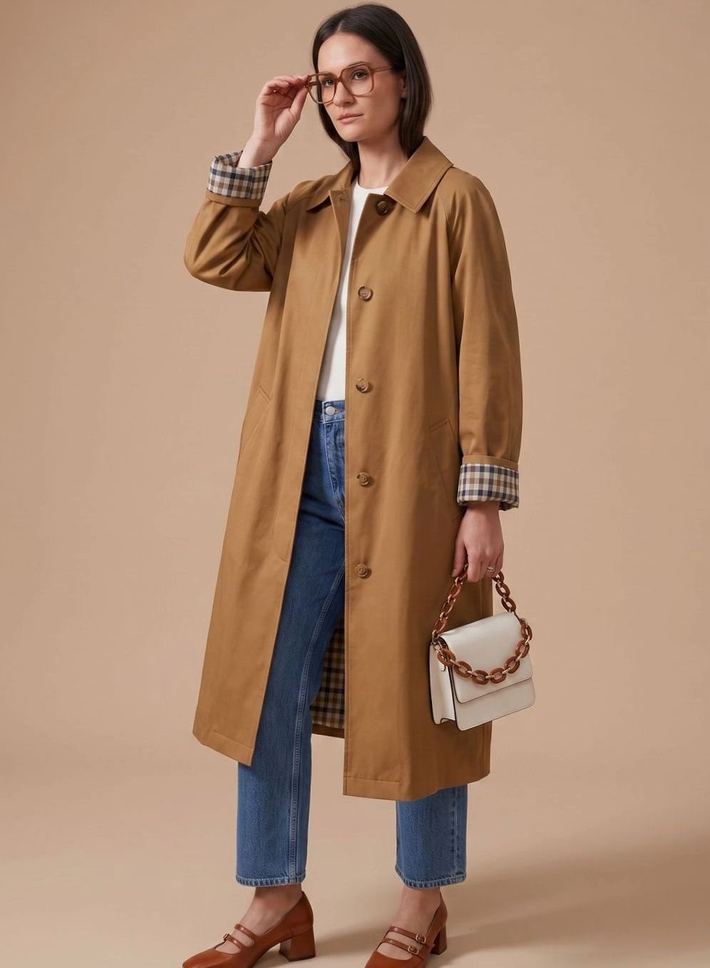 Johanna | Trench-coat Femme Long Manteau Élégant avec Poches Latérales