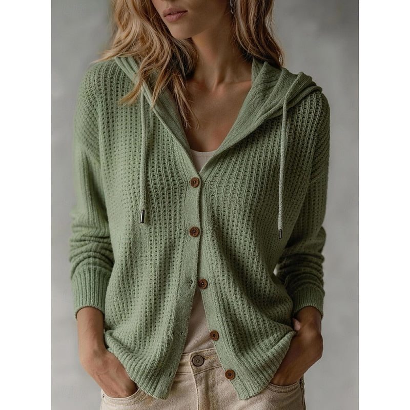 Renate - Gilet Élégant en Tricot Épais avec Capuche