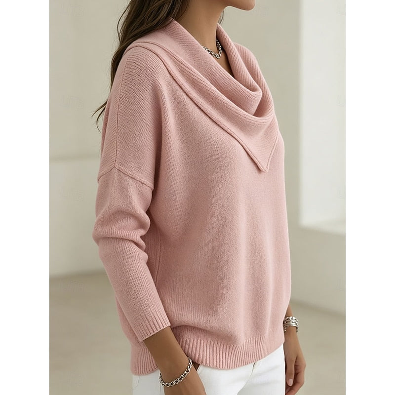 Rebecca - Pull Col Roulé Oversized Élégant