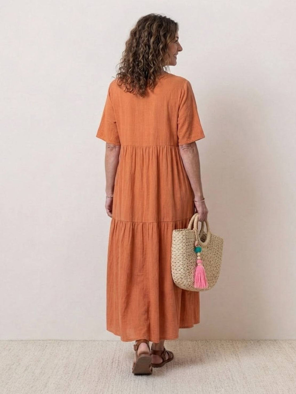 Brooklyn | Robe Maxi à Volants Boho à Col V pour Femmes