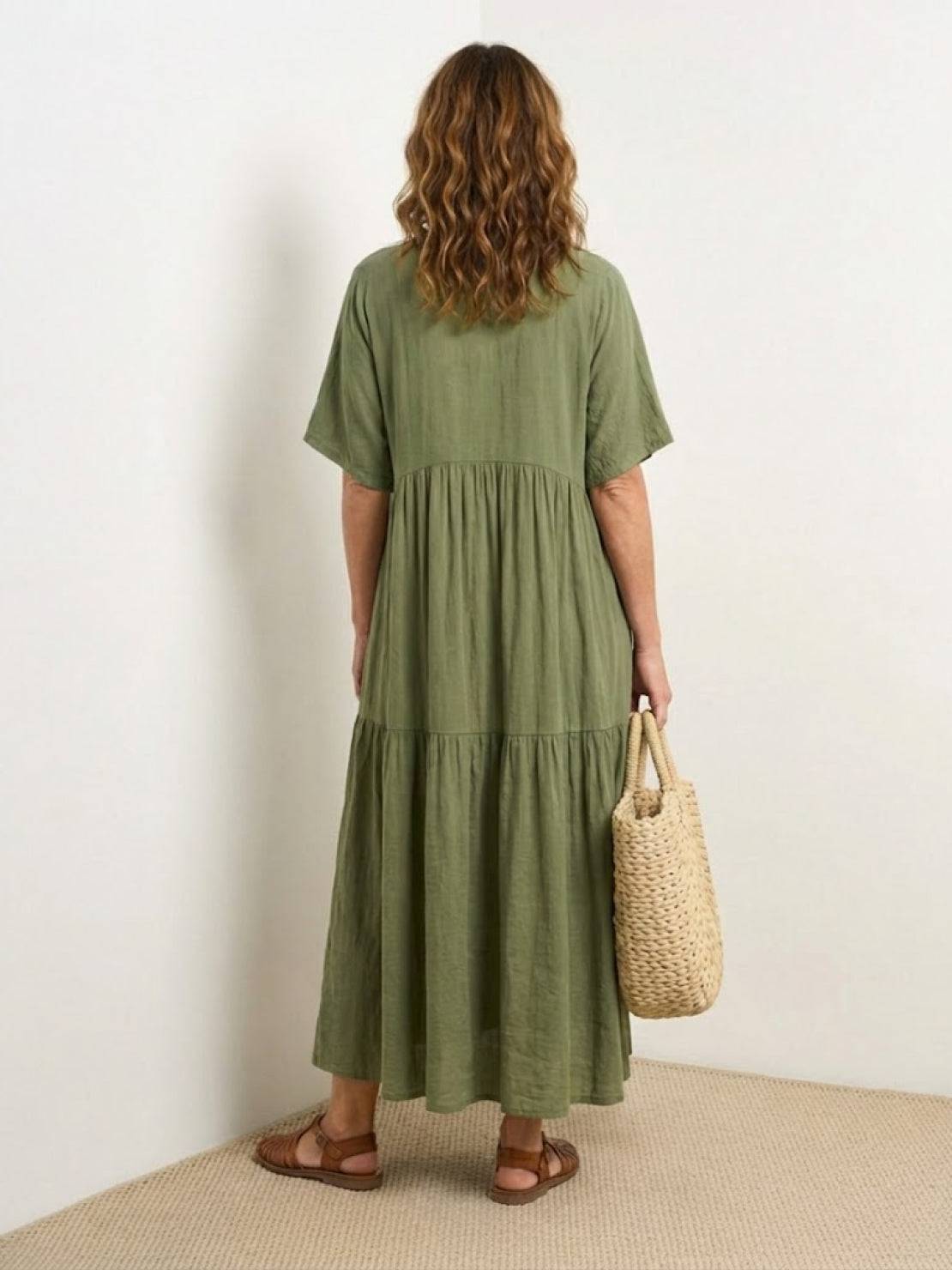 Brooklyn | Robe Maxi à Volants Boho à Col V pour Femmes