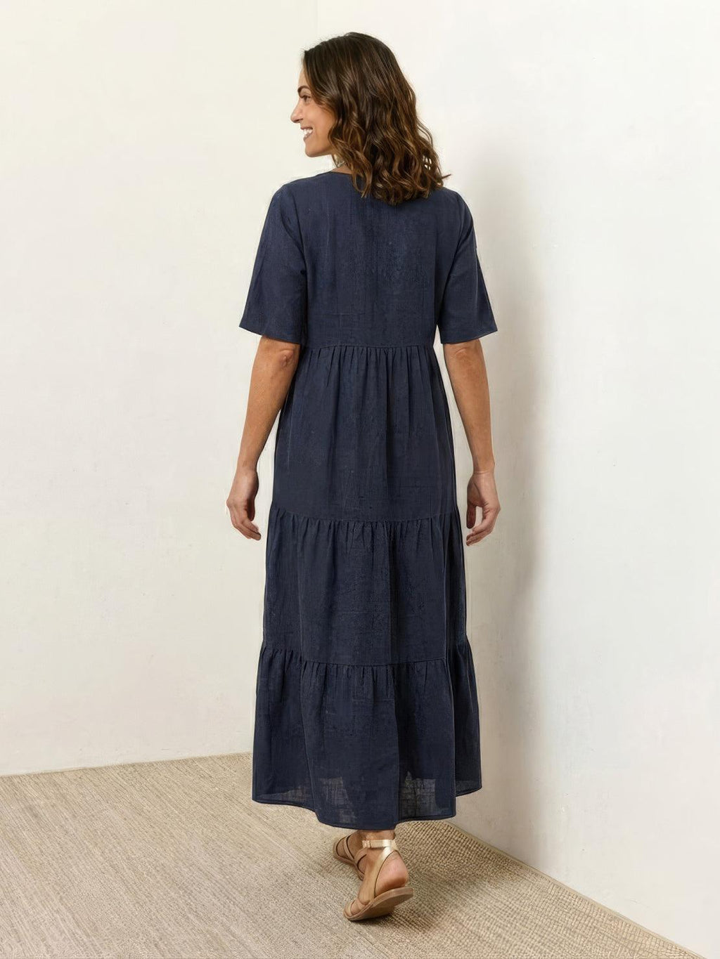 Brooklyn | Robe Maxi à Volants Boho à Col V pour Femmes
