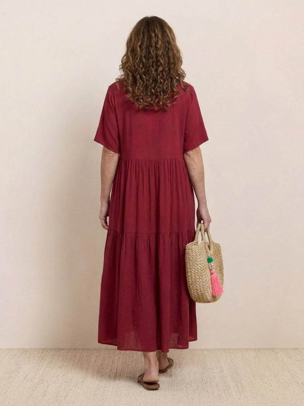 Brooklyn | Robe Maxi à Volants Boho à Col V pour Femmes