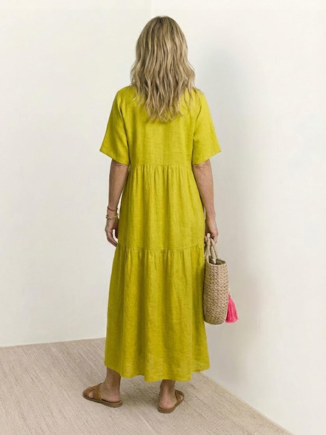 Brooklyn | Robe Maxi à Volants Boho à Col V pour Femmes