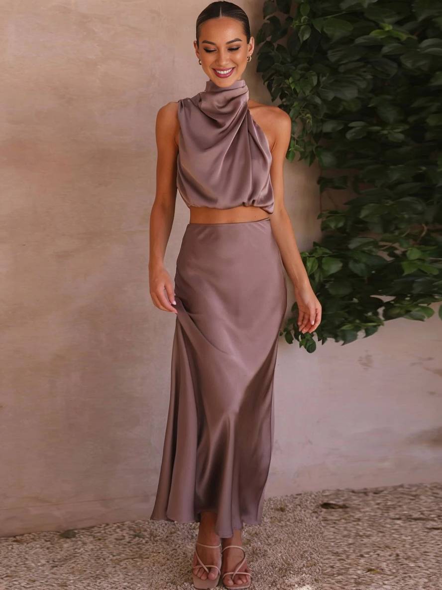 Valencia | Ensemble de Soirée Femme à Col Halter