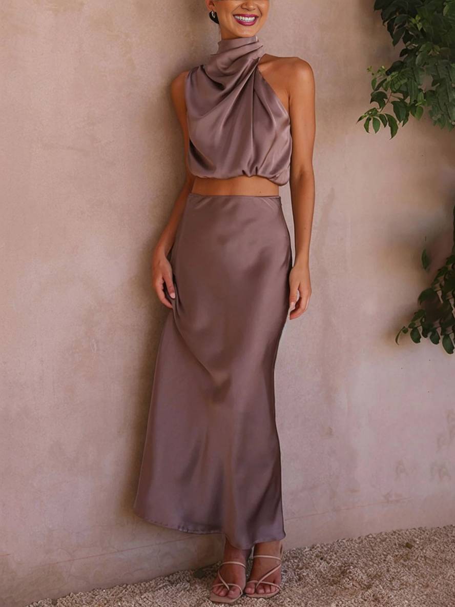 Valencia | Ensemble de Soirée Femme à Col Halter