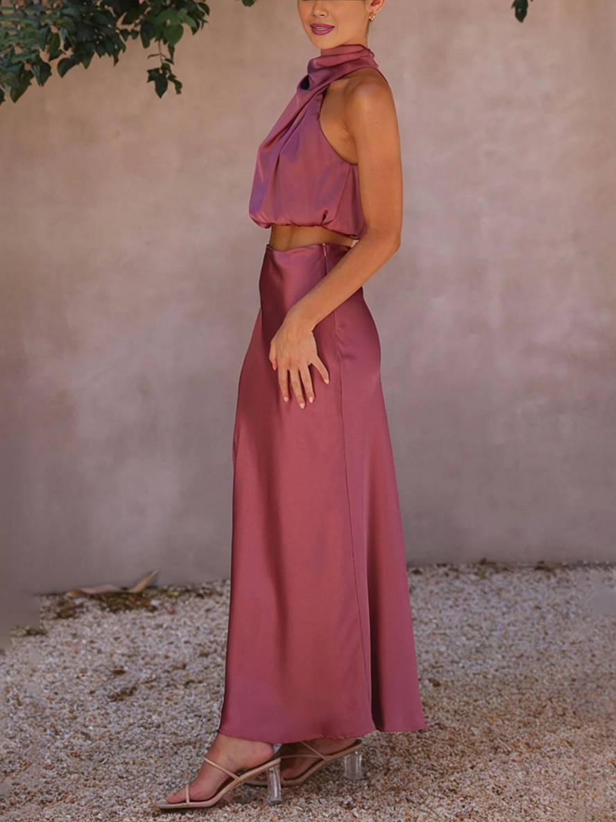 Valencia | Ensemble de Soirée Femme à Col Halter