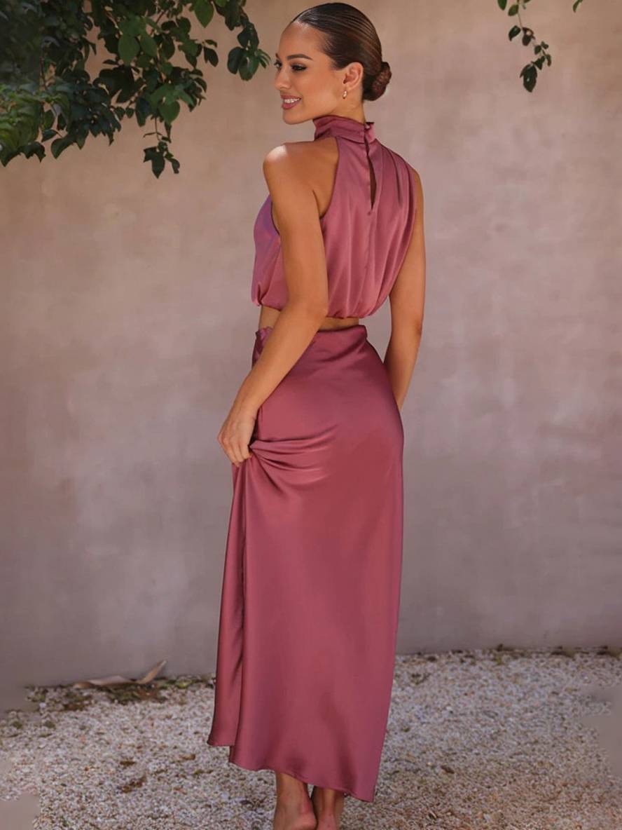 Valencia | Ensemble de Soirée Femme à Col Halter