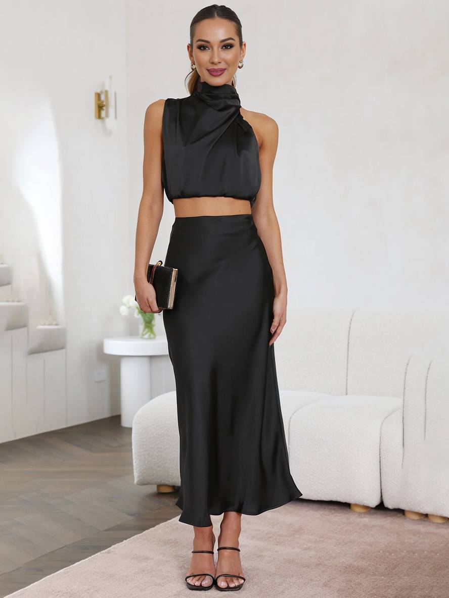 Valencia | Ensemble de Soirée Femme à Col Halter
