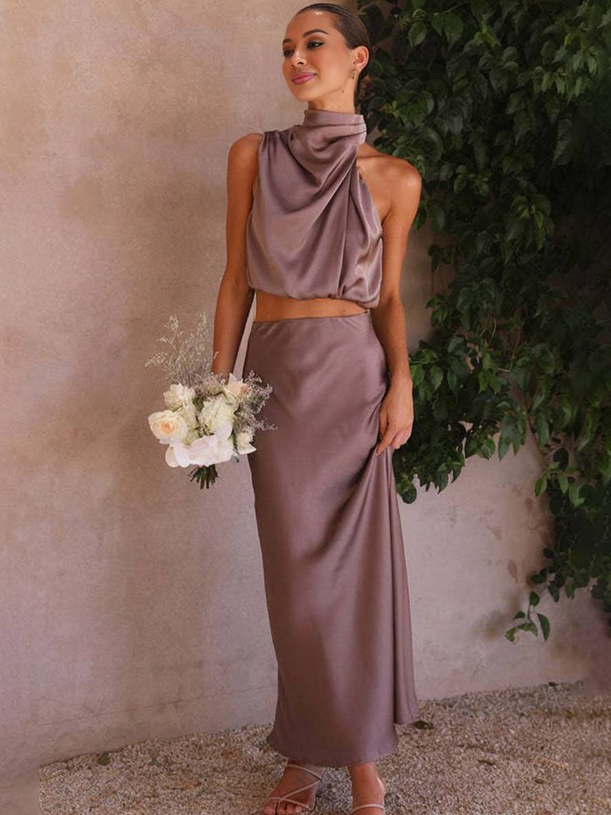 Valencia | Ensemble de Soirée Femme à Col Halter