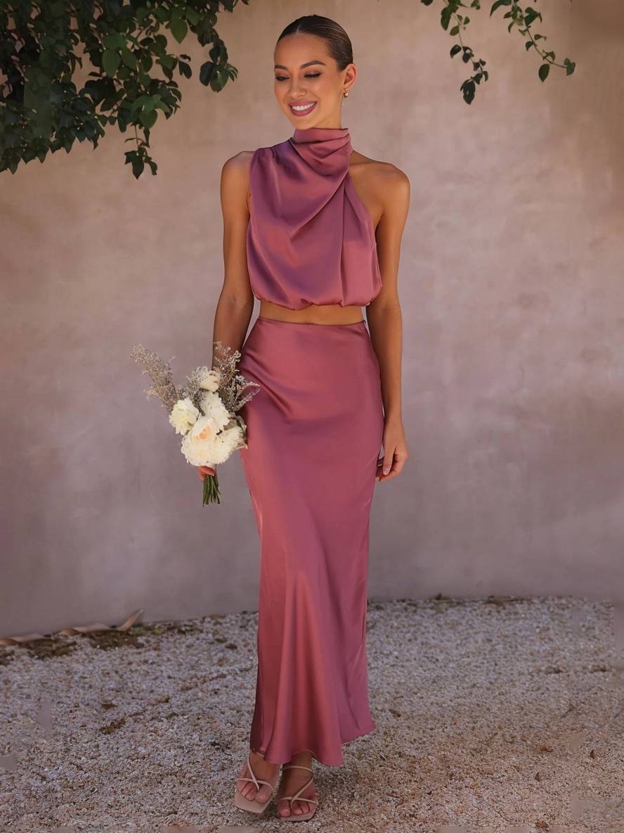 Valencia | Ensemble de Soirée Femme à Col Halter