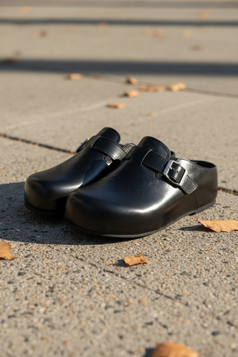 Mules à plateforme à bout fermé