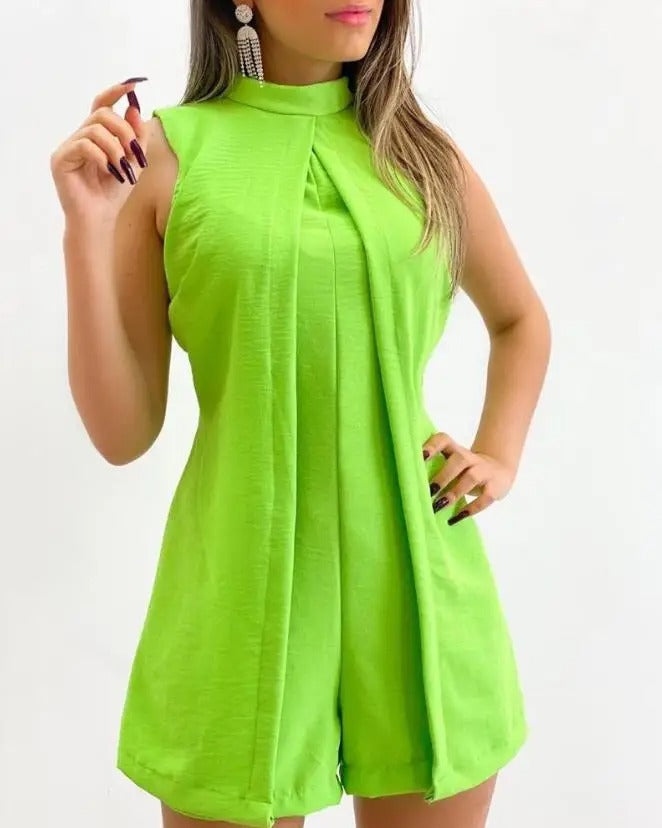 Combinaison Sans Manches Avec Coupe Ajustée Pour Femme | Idéal Pour Sorties Et Événements Informels