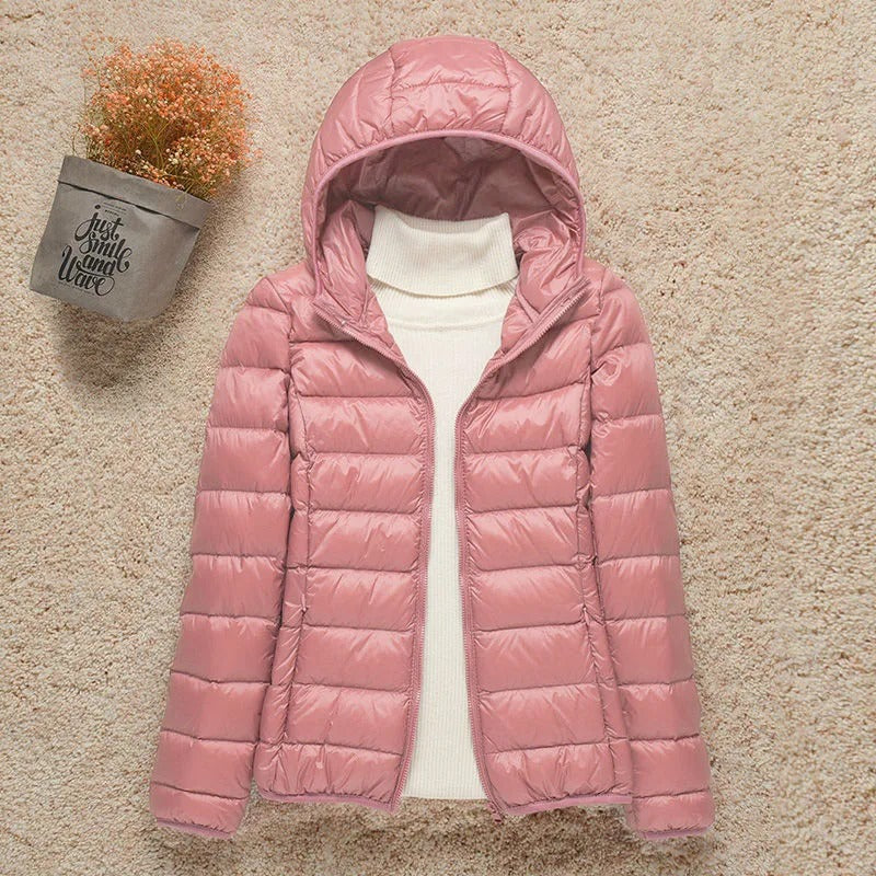 Michelle - Manteau d'hiver élégant matelassé avec capuche