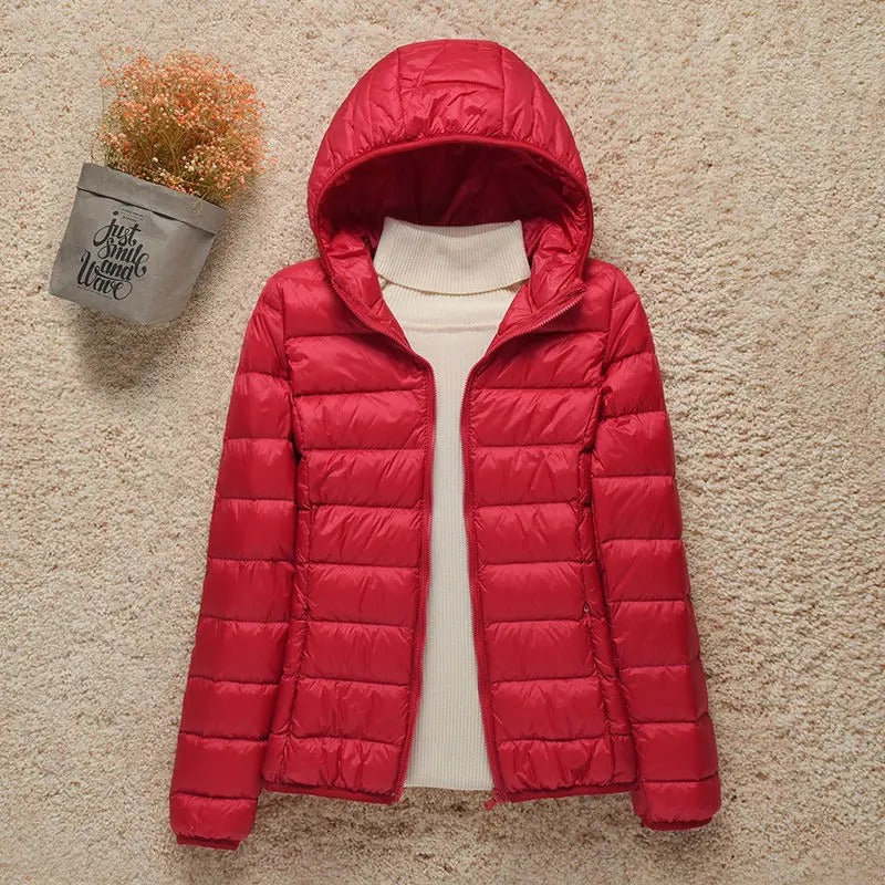 Michelle - Manteau d'hiver élégant matelassé avec capuche