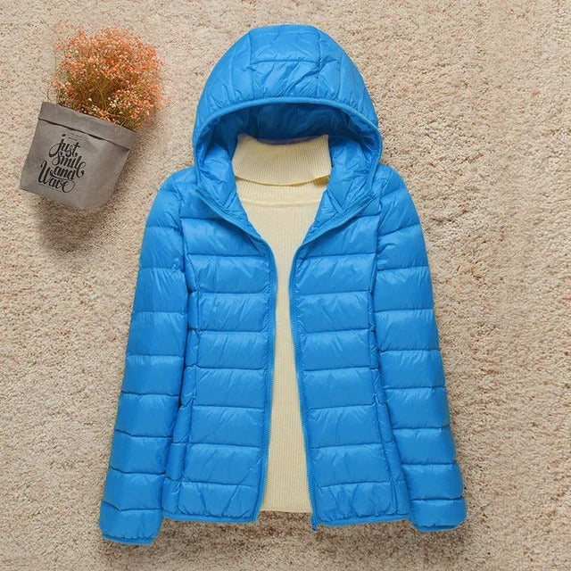 Michelle - Manteau d'hiver élégant matelassé avec capuche