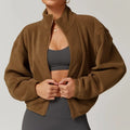 Veste bomber à col montant pour femmes
