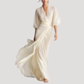 Viviana | Robe Maxi Longue à Manches Longues avec Enveloppement