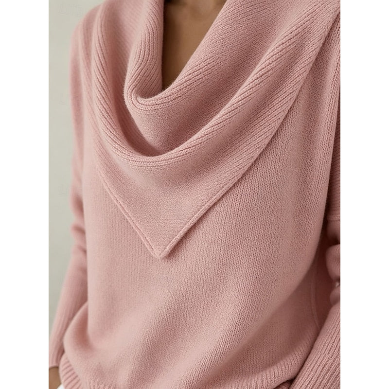 Rebecca - Pull Col Roulé Oversized Élégant