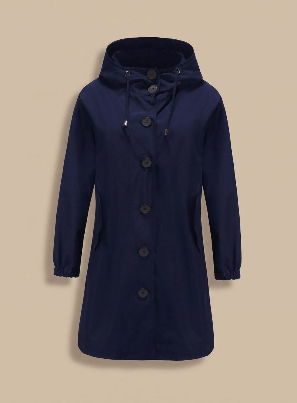 Greta | Manteau Trench Imperméable Femme avec Capuche Long Manteau d'Extérieur