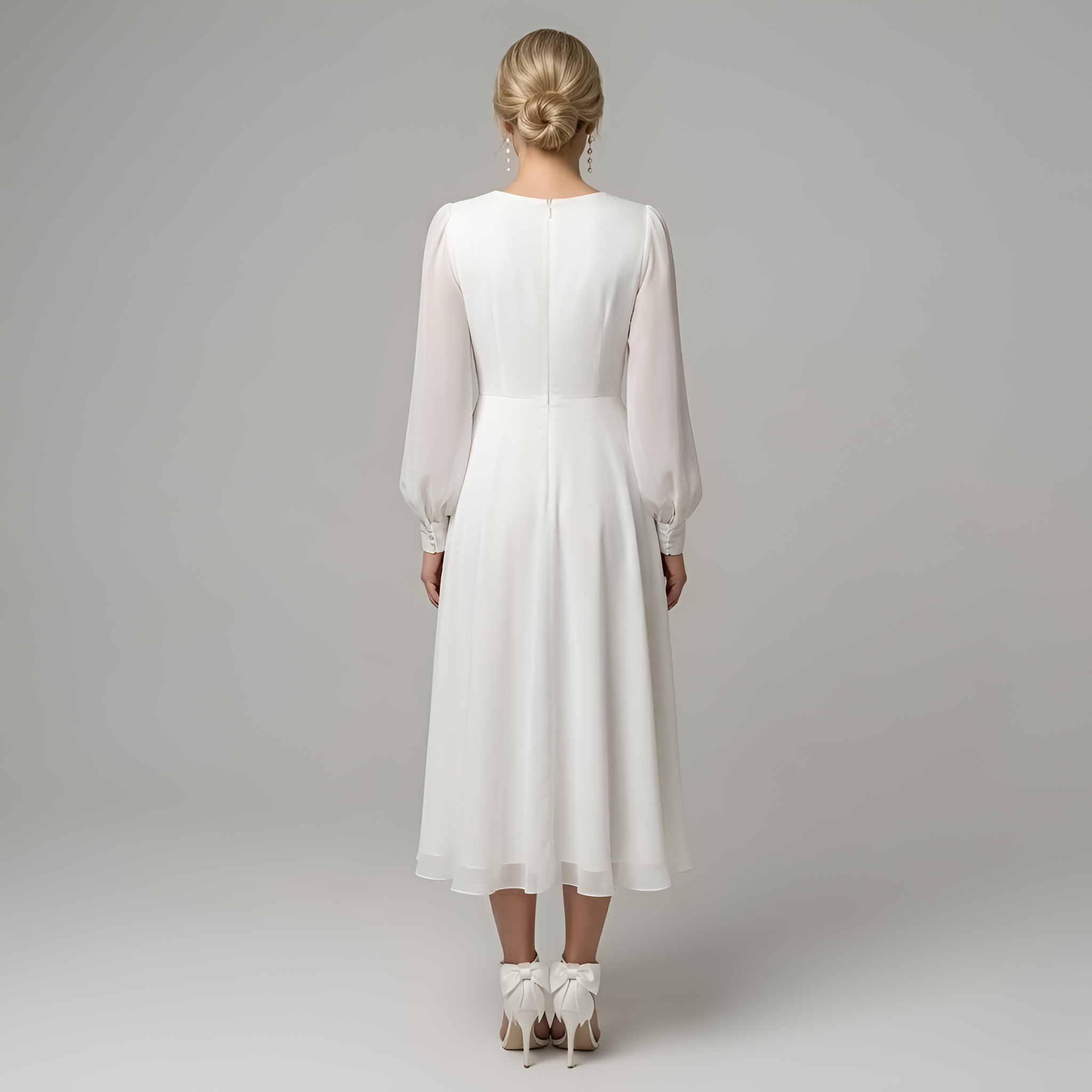 Leilany - Élégante robe longue à manches longues pour femme