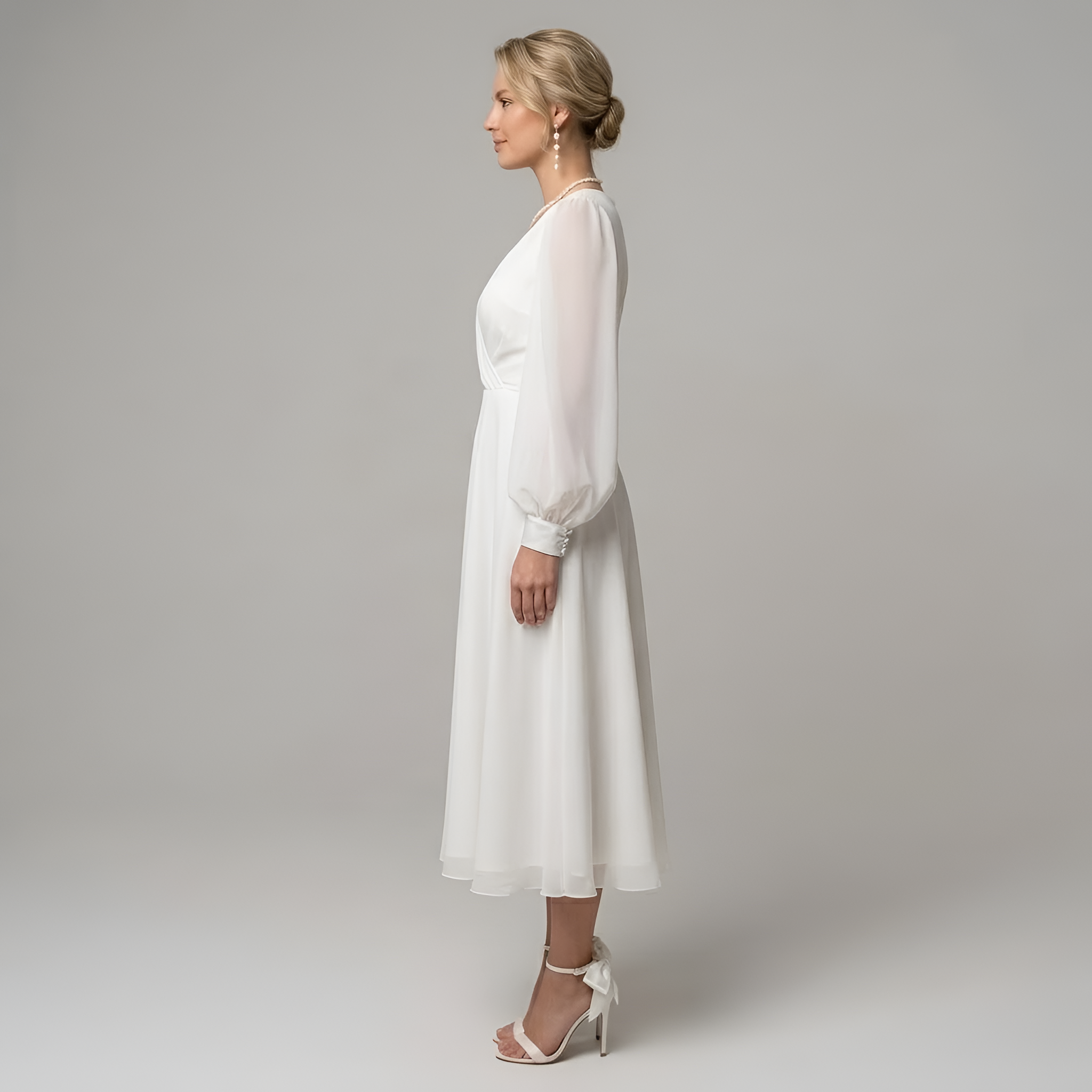 Leilany - Élégante robe longue à manches longues pour femme