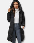 Veste d'hiver Femme – Doudoune matelassée avec capuche et fermeture éclair