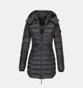 Charlotte | Veste d'hiver femme Long Manteau matelassé avec capuche