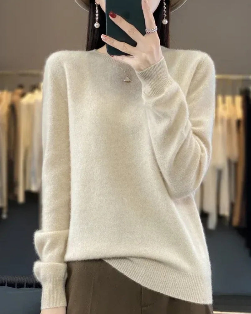 Pull en laine pour femmes – Pull en 100% laine mérinos pour l'automne et l'hiver