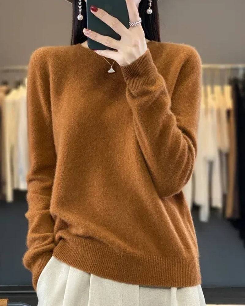 Pull en laine pour femmes – Pull en 100% laine mérinos pour l'automne et l'hiver