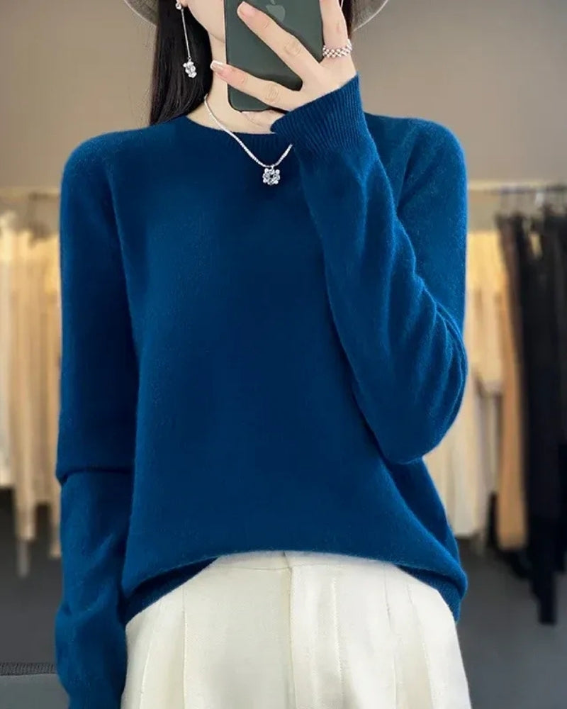 Pull en laine pour femmes – Pull en 100% laine mérinos pour l'automne et l'hiver
