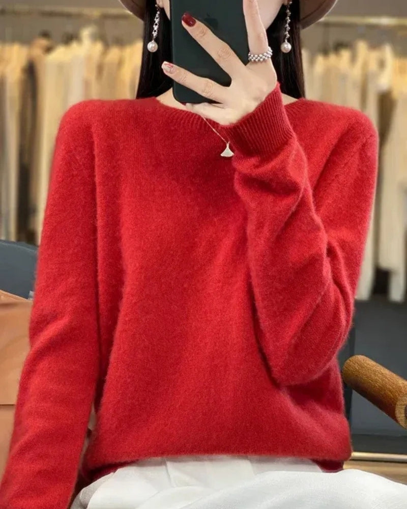 Pull en laine pour femmes – Pull en 100% laine mérinos pour l'automne et l'hiver