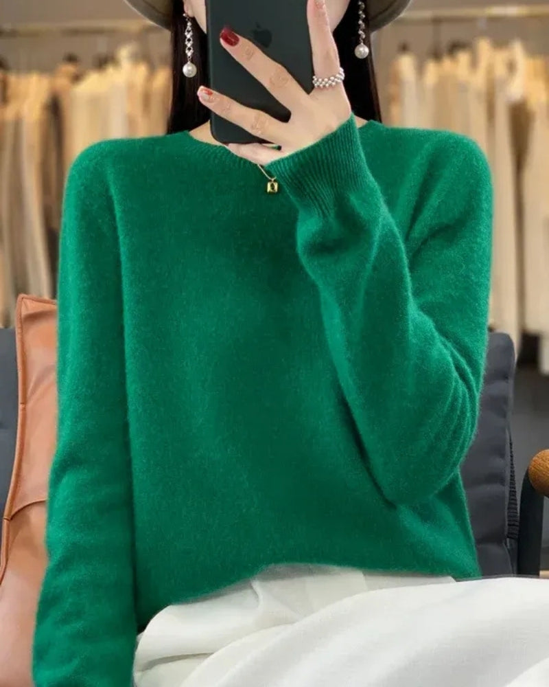 Pull en laine pour femmes – Pull en 100% laine mérinos pour l'automne et l'hiver