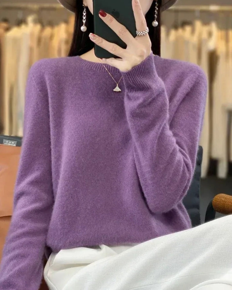 Pull en laine pour femmes – Pull en 100% laine mérinos pour l'automne et l'hiver