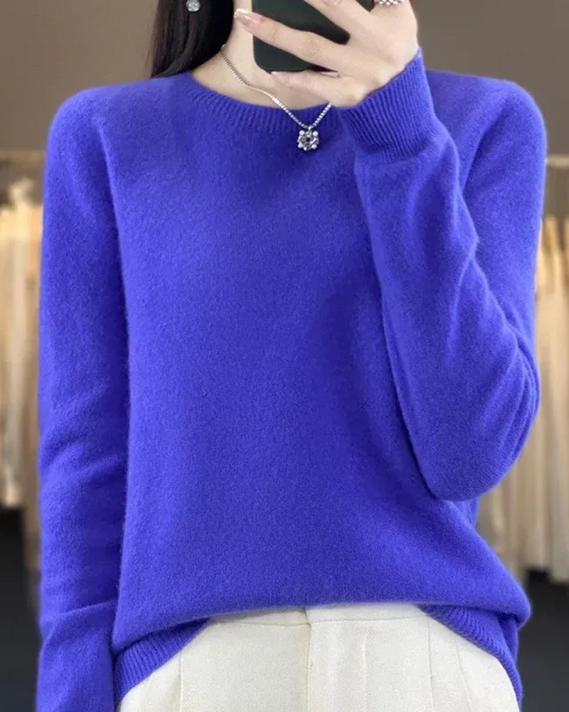 Pull en laine pour femmes – Pull en 100% laine mérinos pour l'automne et l'hiver