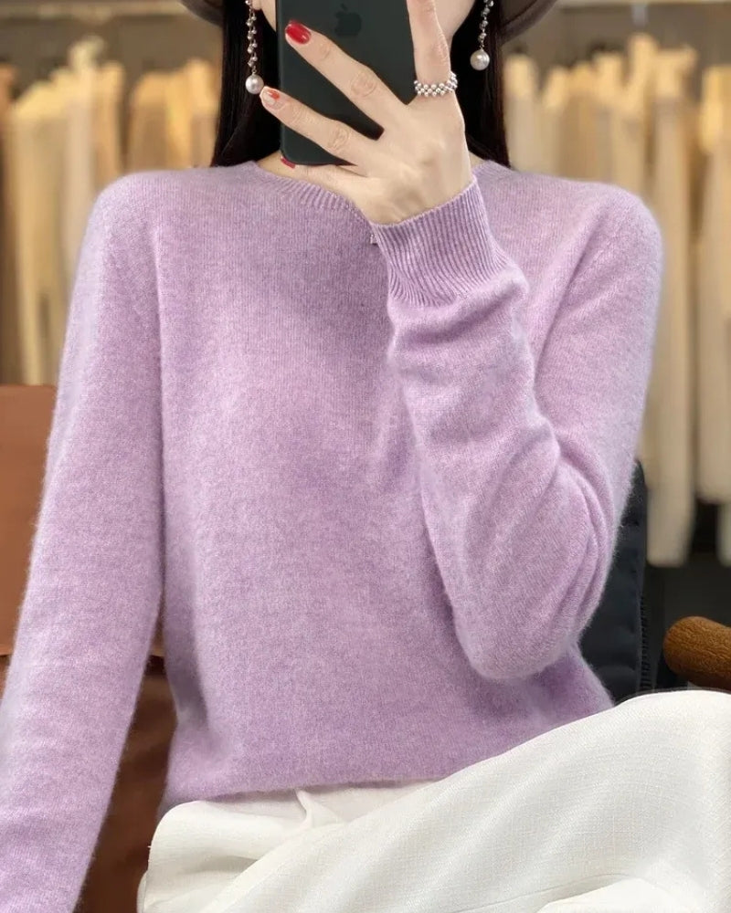 Pull en laine pour femmes – Pull en 100% laine mérinos pour l'automne et l'hiver