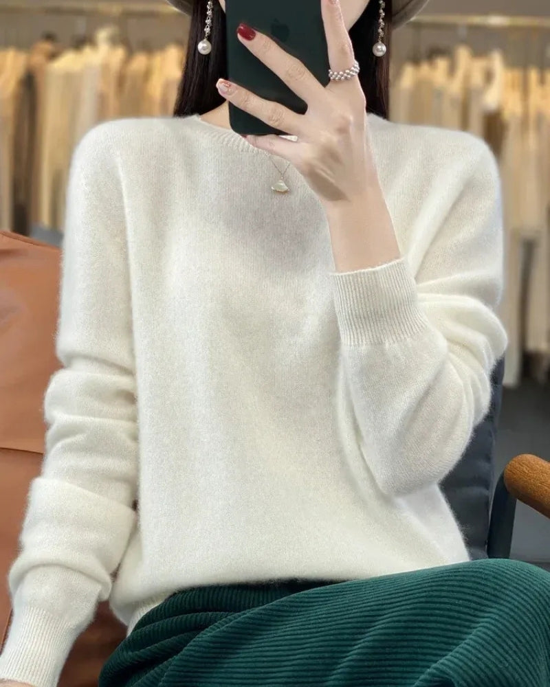 Pull en laine pour femmes – Pull en 100% laine mérinos pour l'automne et l'hiver