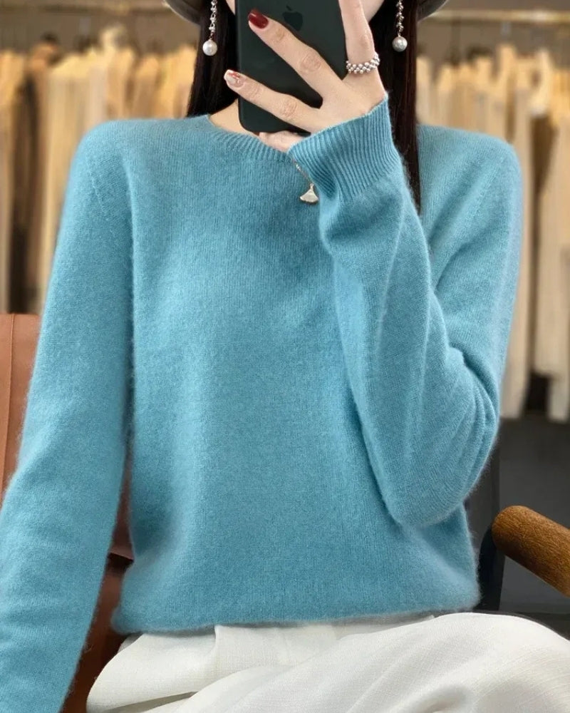 Pull en laine pour femmes – Pull en 100% laine mérinos pour l'automne et l'hiver