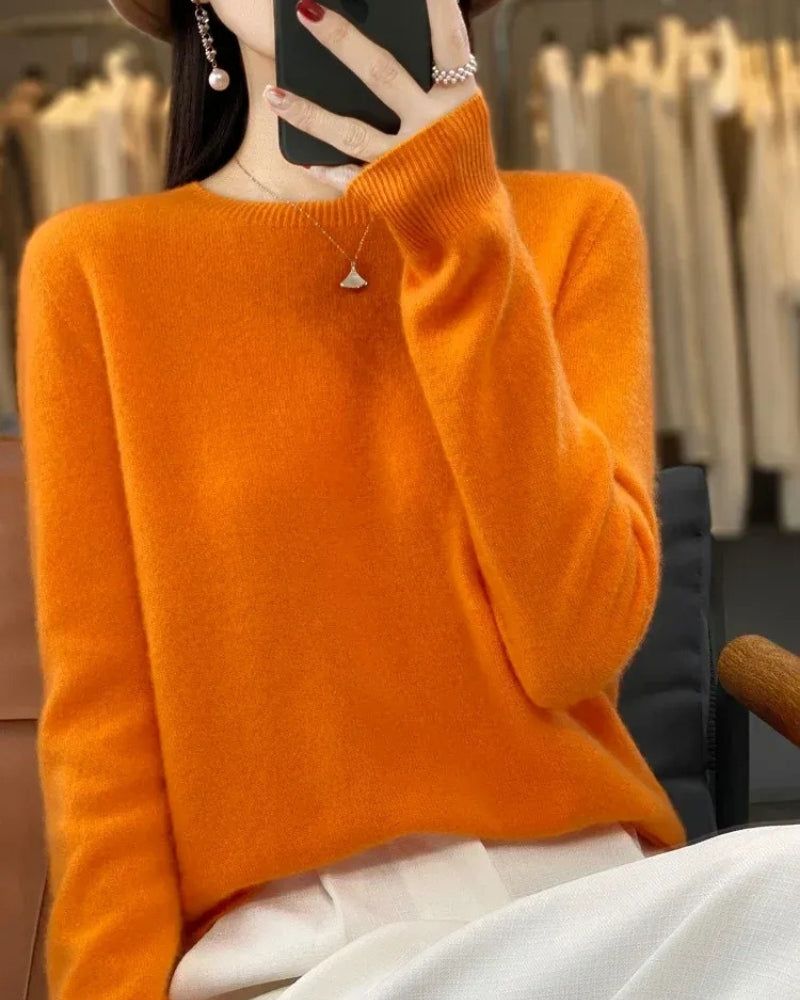 Pull en laine pour femmes – Pull en 100% laine mérinos pour l'automne et l'hiver