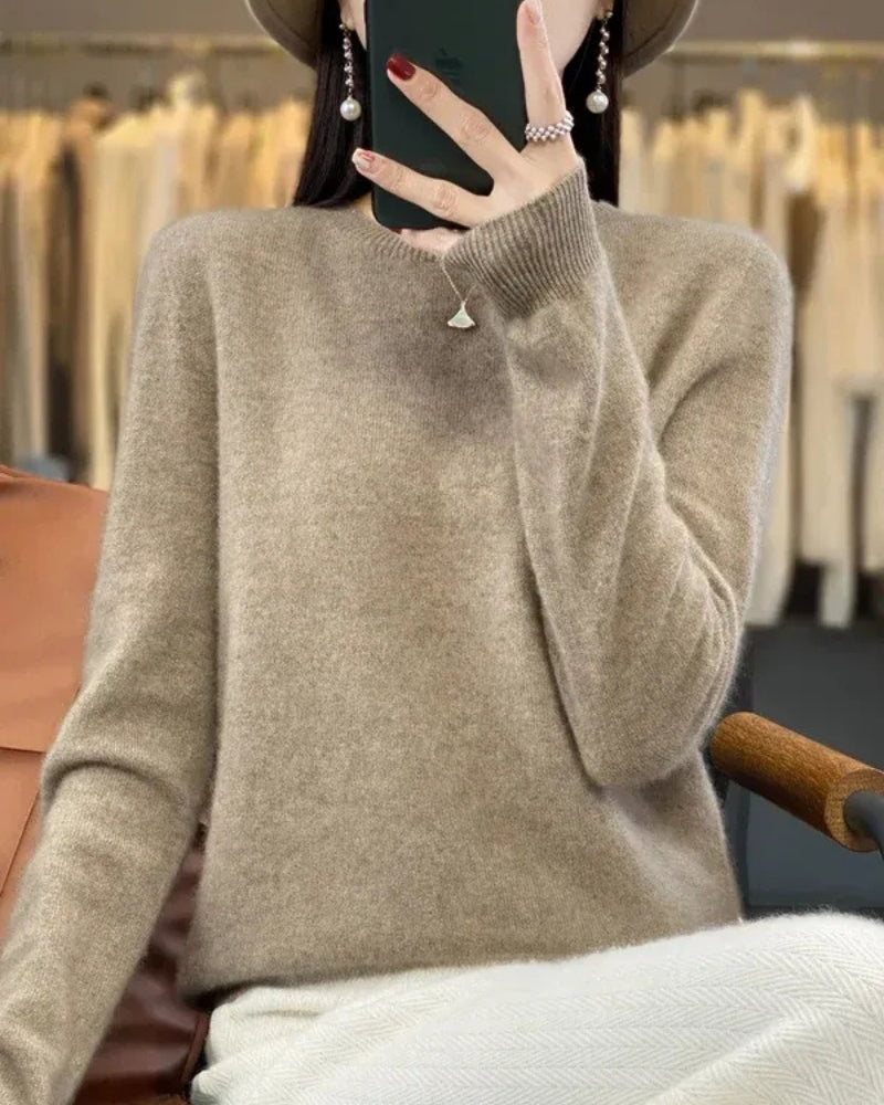 Pull en laine pour femmes – Pull en 100% laine mérinos pour l'automne et l'hiver