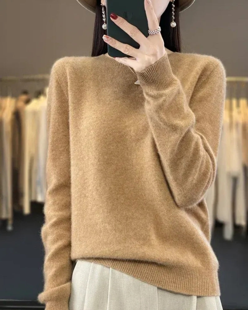 Pull en laine pour femmes – Pull en 100% laine mérinos pour l'automne et l'hiver