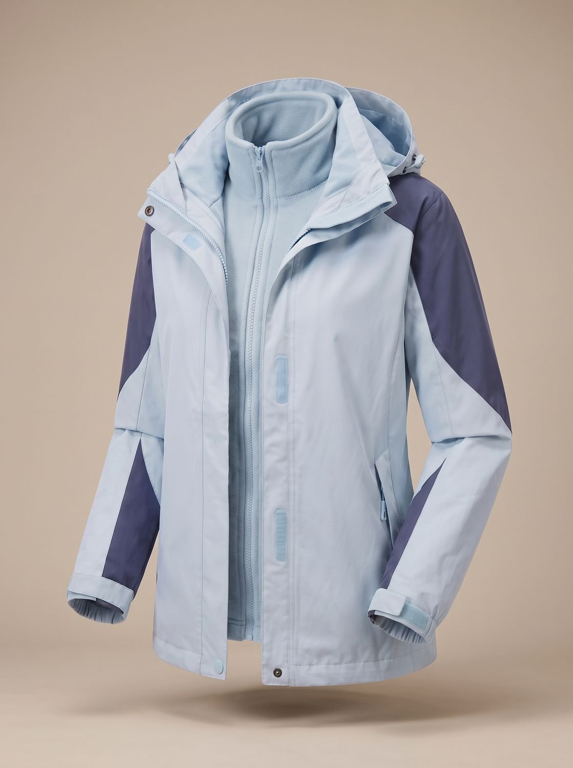 Evelyn | Veste d'extérieur en polaire softshell 2-en-1 à capuche pour femmes