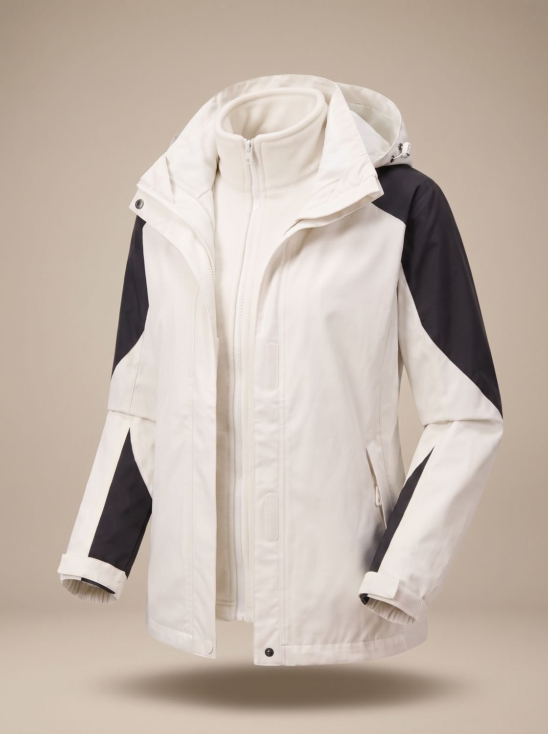 Evelyn | Veste d'extérieur en polaire softshell 2-en-1 à capuche pour femmes