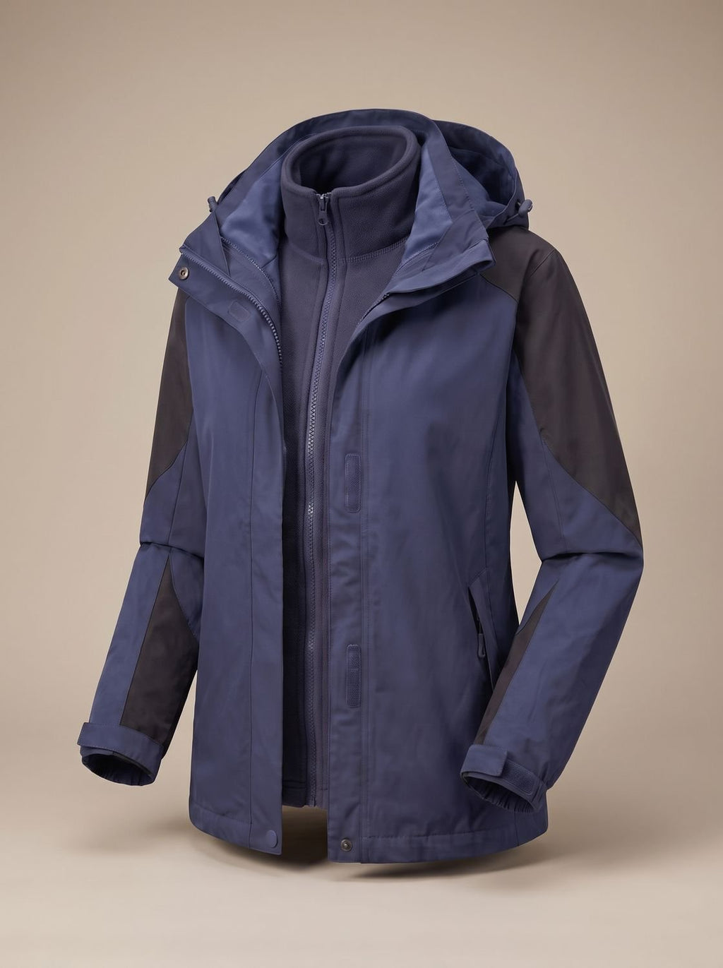 Evelyn | Veste d'extérieur en polaire softshell 2-en-1 à capuche pour femmes