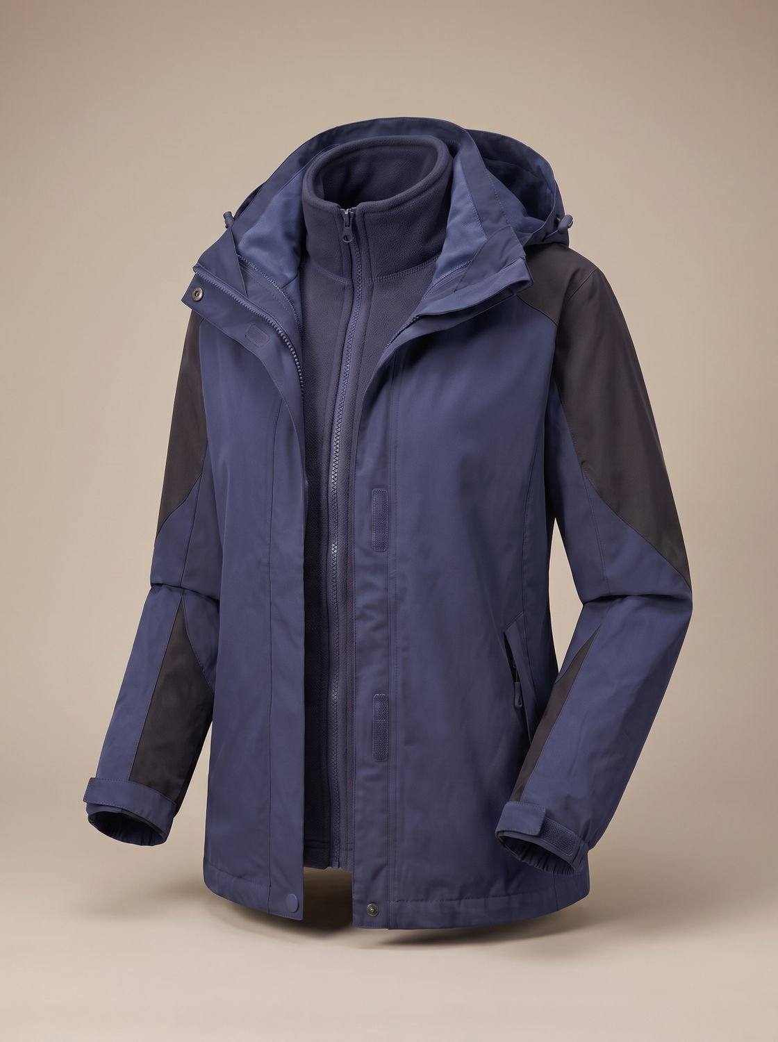 Evelyn | Veste d'extérieur en polaire softshell 2-en-1 à capuche pour femmes