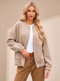 Harper | Veste Bomber Beige Matelassée Femme avec Poches Avant
