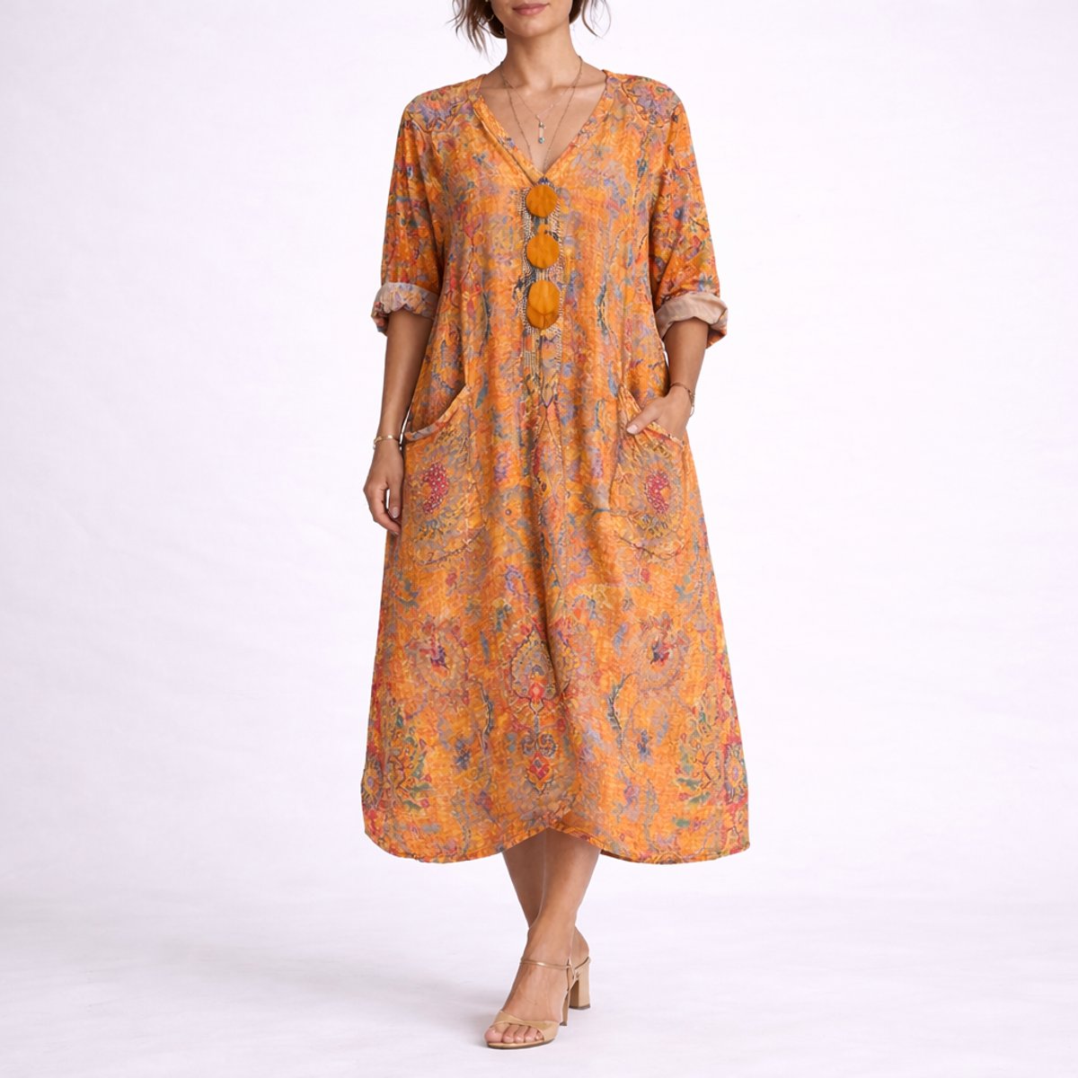 Evelyn | Robe Maxi Bohème Paisley pour Femme - Invité de Mariage d'Automne